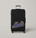 stroke new york mets black Luggage Covers | Suitcase