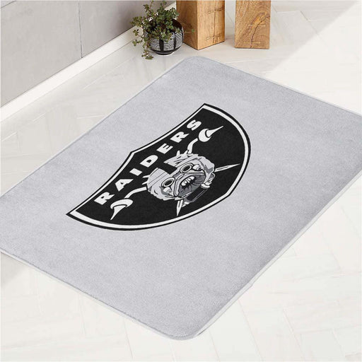 sick logo of raiders nfl bath rugs