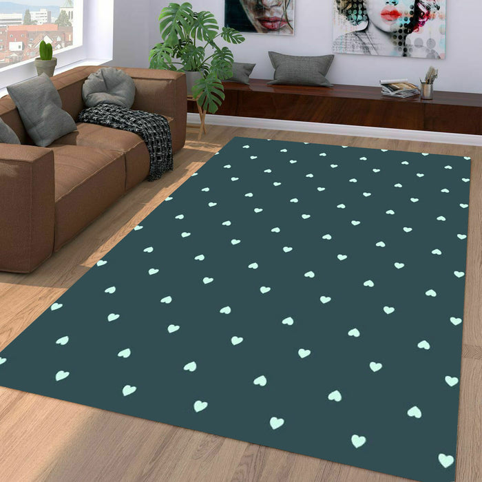 small white love pattern Living room carpet rugs