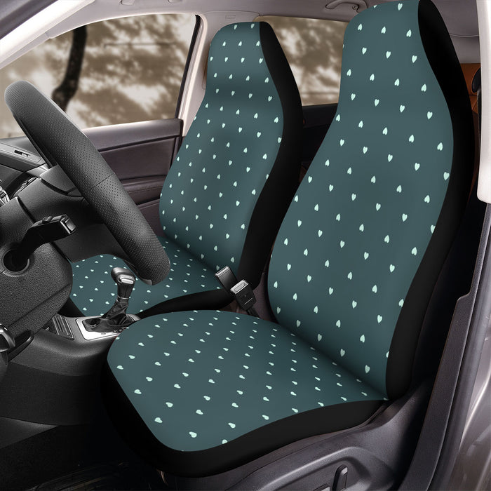 small white love pattern Car Seat Covers