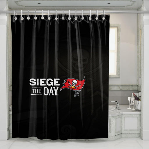 siege the day tampa bay buccaneers shower curtains