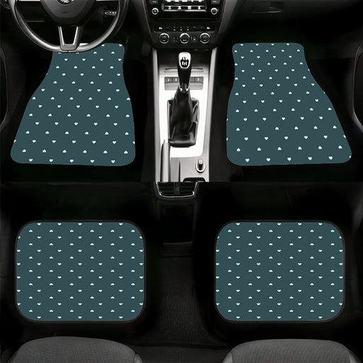 small white love pattern Car floor mats Universal fit