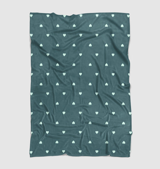 small white love pattern Ultra soft fleece blanket