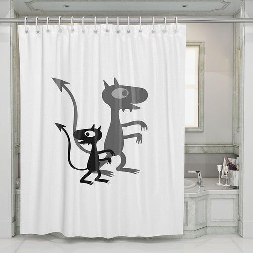 silhouette and shadow disenchantment shower curtains