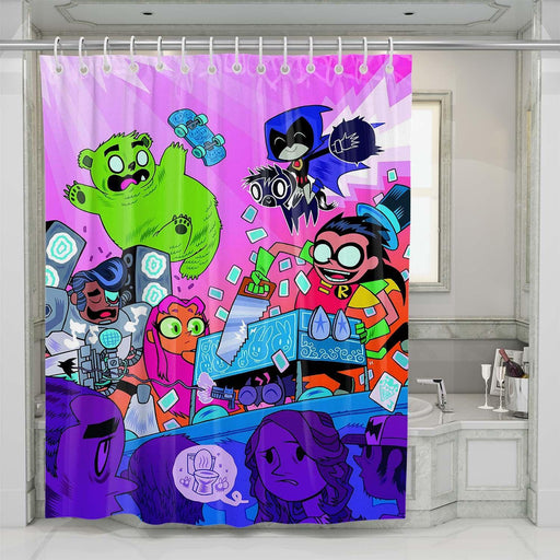 teen titans cartoon shower curtains