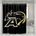 silhouette of hocke tem vgk shower curtains