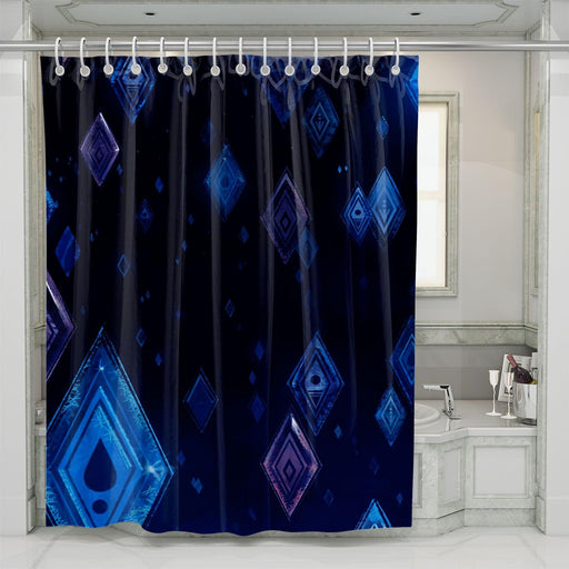 sparkle ice power of elsa frozen shower curtains