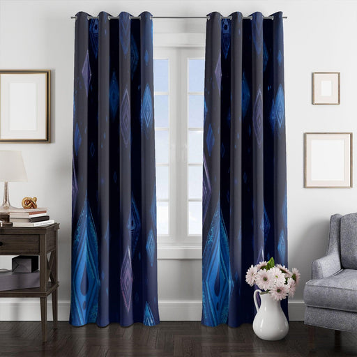 sparkle ice power of elsa frozen window Curtain