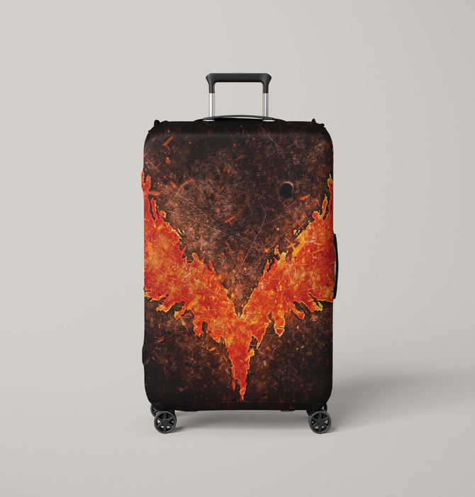 subhuman devil may cry icon fired Luggage Covers | Suitcase