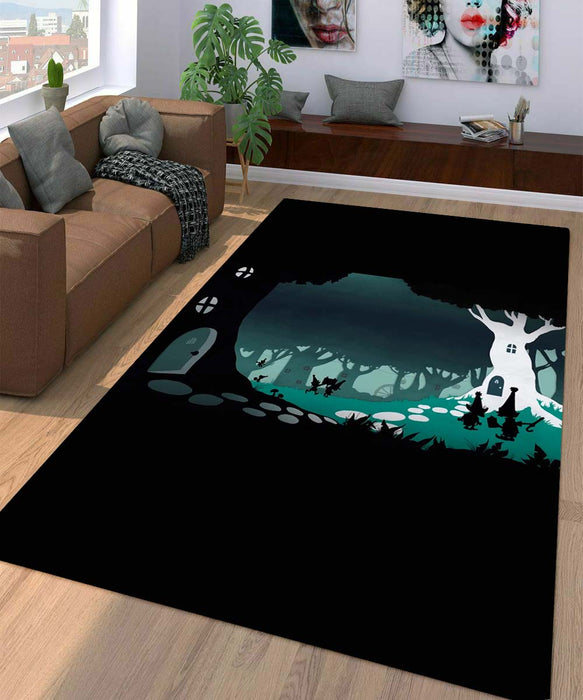 silhouette place disenchantment Living room carpet rugs