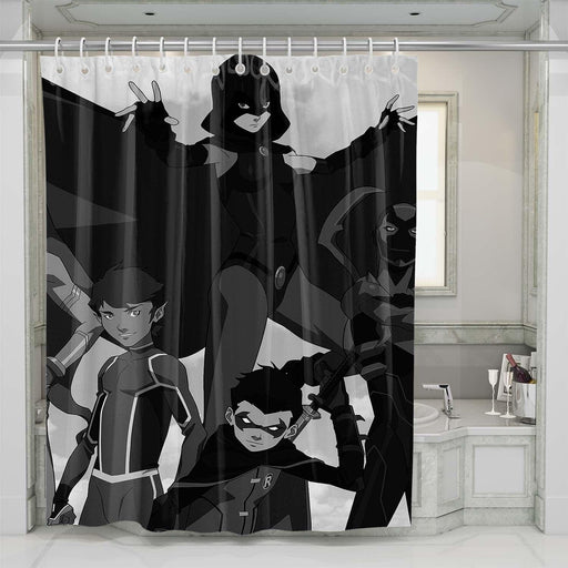 teen titans comic looks shower curtains