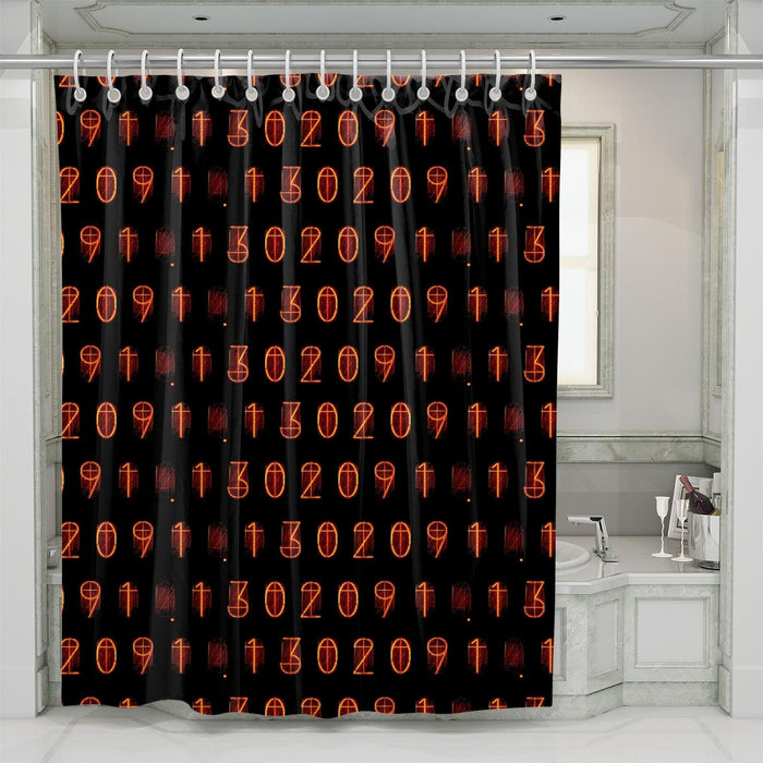 special numbers from steins gate anime shower curtains