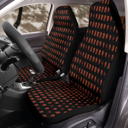 special numbers from steins gate anime Car Seat Covers