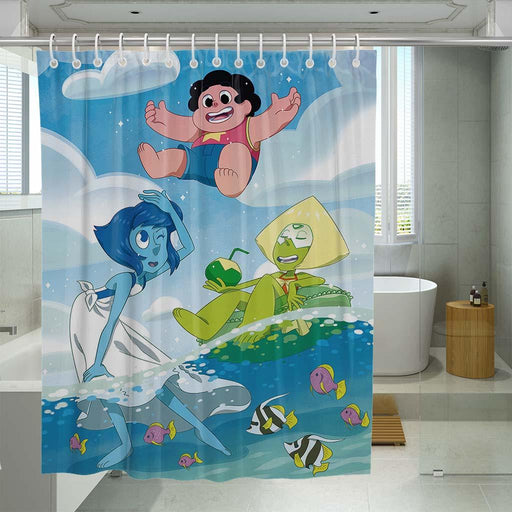 teen titans comic looks shower curtains