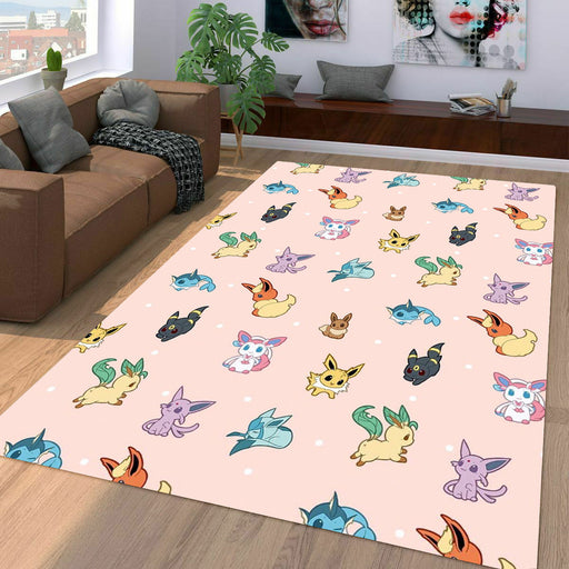 species of pokemon Living room carpet rugs