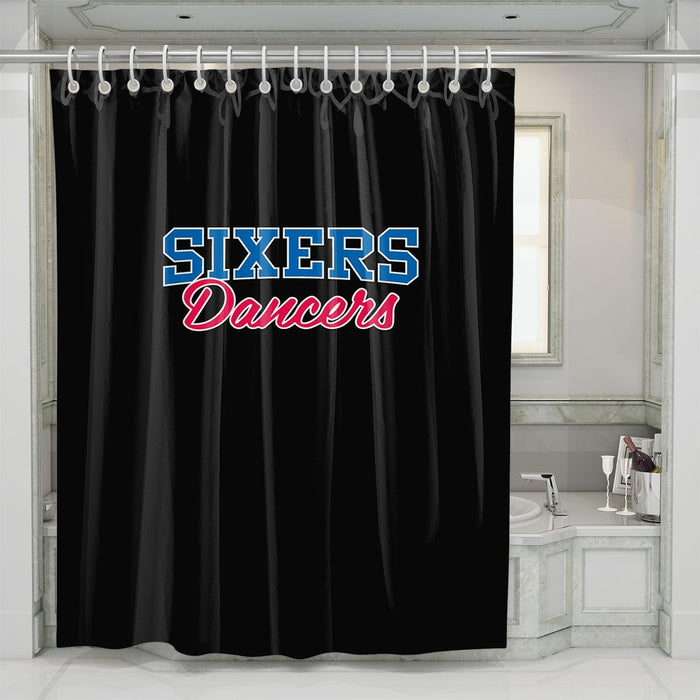 sixers dancers team blue red shower curtains