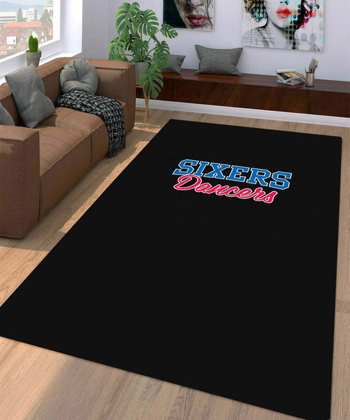 sixers dancers team blue red Living room carpet rugs