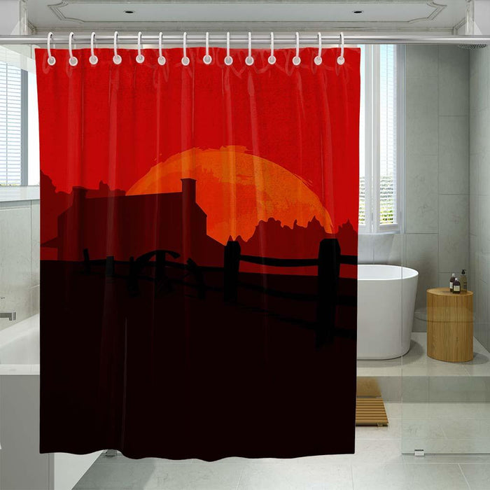 teen titans in the sea shower curtains