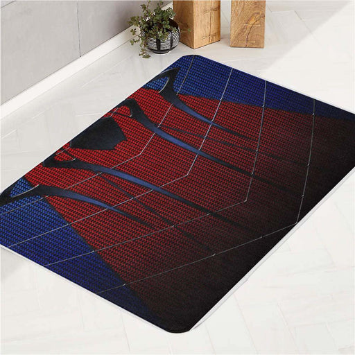 spiderman suit red blue bath rugs