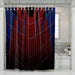 spiderman suit red blue shower curtains