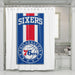 sixes philadelphia 76ers blue red shower curtains