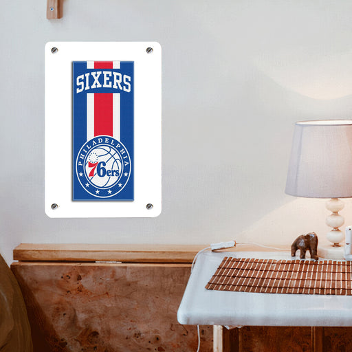 sixes philadelphia 76ers blue red Poster Metal print wall art