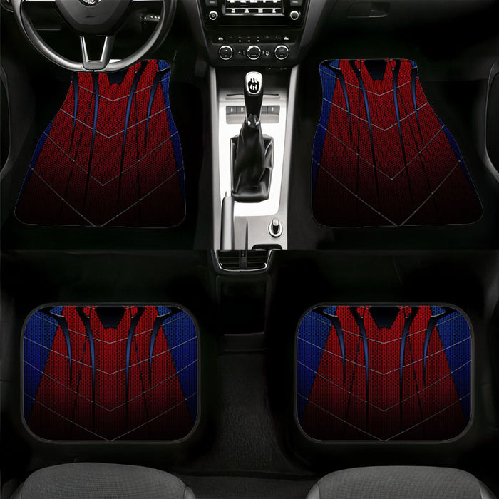 spiderman suit red blue Car floor mats Universal fit