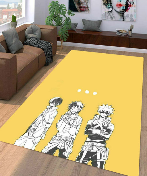 sketch of my hero academia Living room carpet rugs