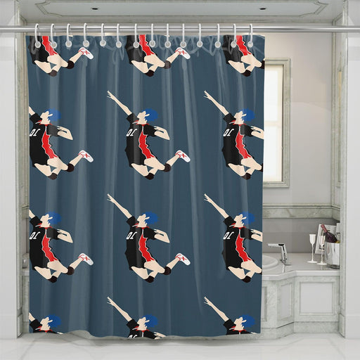 spike hinata shoyo karasuno shower curtains