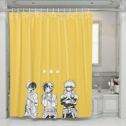 sketch of my hero academia shower curtains