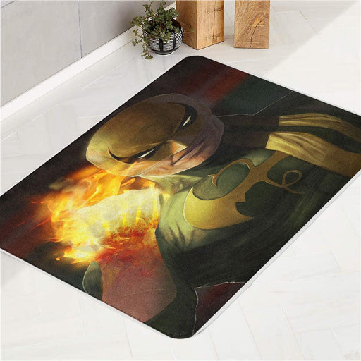 super hero iron fist art bath rugs