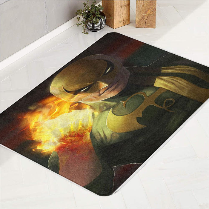 super hero iron fist art bath rugs