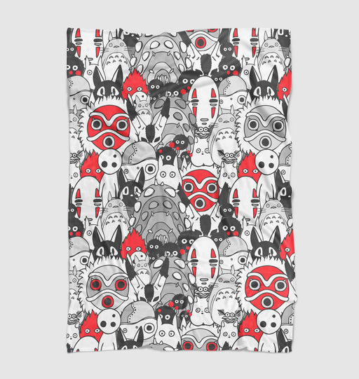 spirited awaw mask ghibli Ultra soft fleece blanket