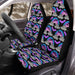 spooky rainbow bat halloween night Car Seat Covers