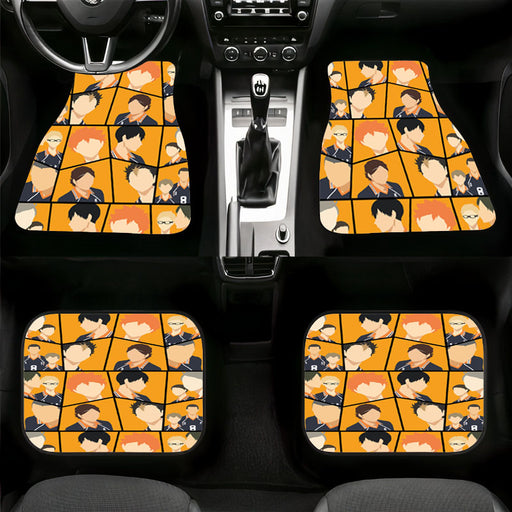 squad of karasuno volley team haikyuu Car floor mats Universal fit