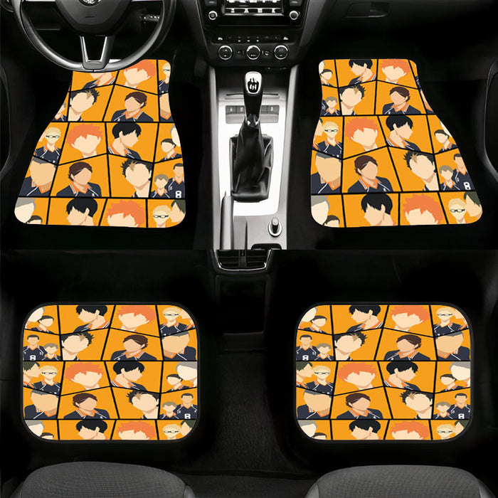 squad of karasuno volley team haikyuu Car floor mats Universal fit