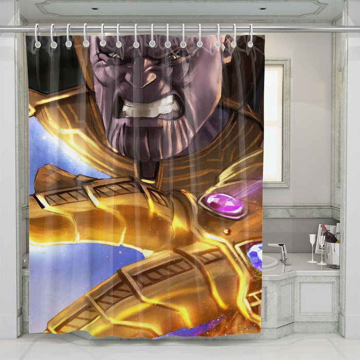 thanos and stone shower curtains