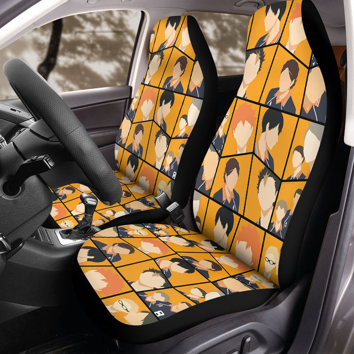 squad of karasuno volley team haikyuu Car Seat Covers