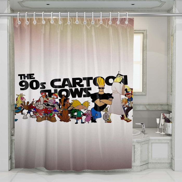 the 90s cartoon shows shower curtains