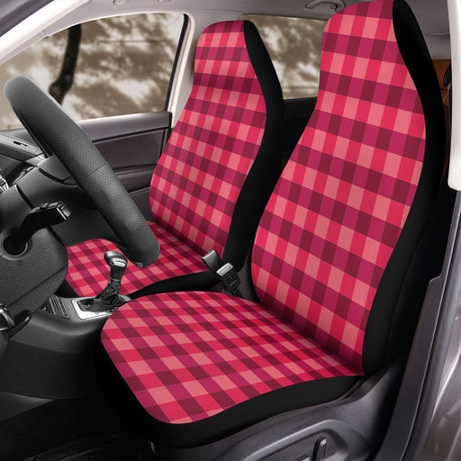 square pink cotton Car Seat Covers