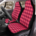 square pink cotton Car Seat Covers