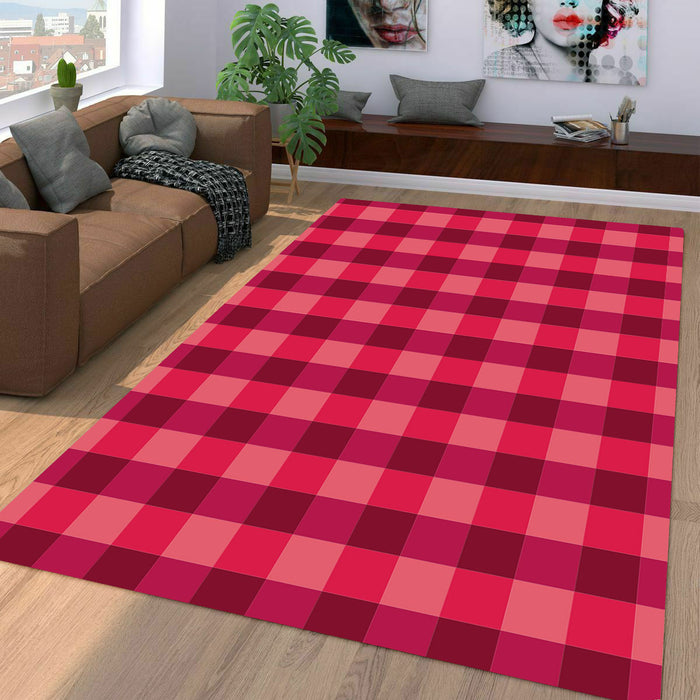 square pink cotton Living room carpet rugs