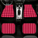 square pink cotton Car floor mats Universal fit