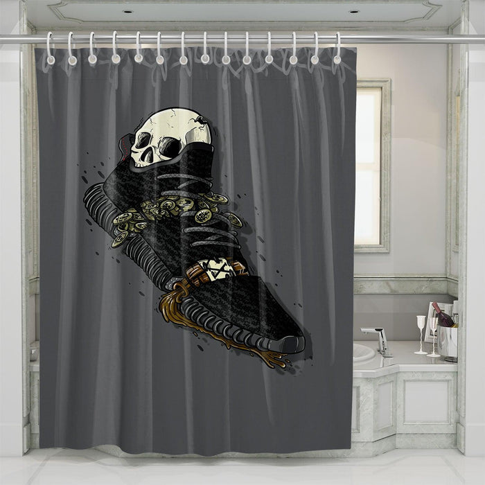 skull and yeezy hypebeast shower curtains