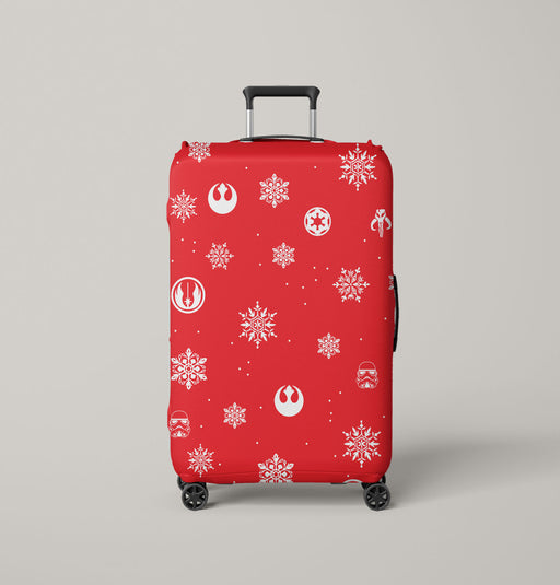 star wars and christmas winter Luggage Cover | suitcase