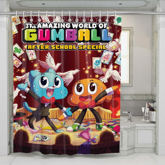 the amazing world of gumball after school special shower curtains