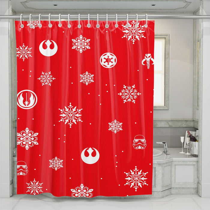 star wars and christmas winter shower curtains