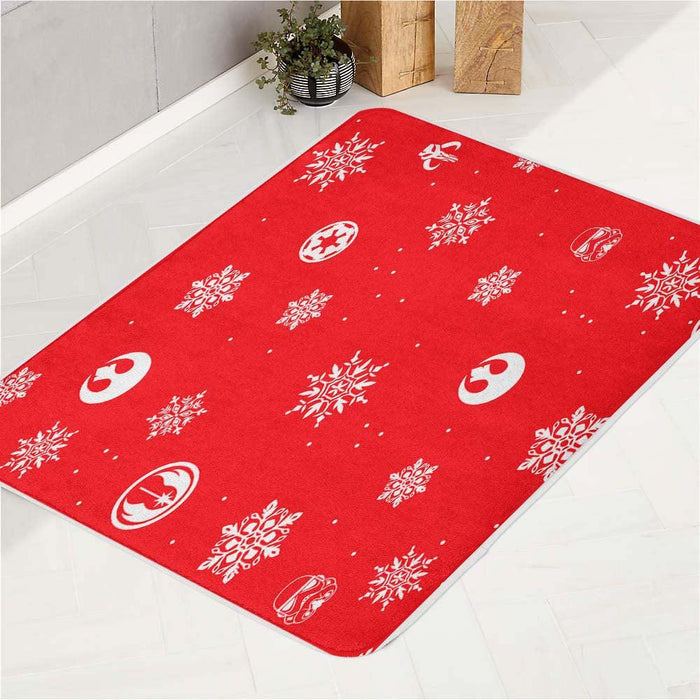 star wars and christmas winter bath rugs