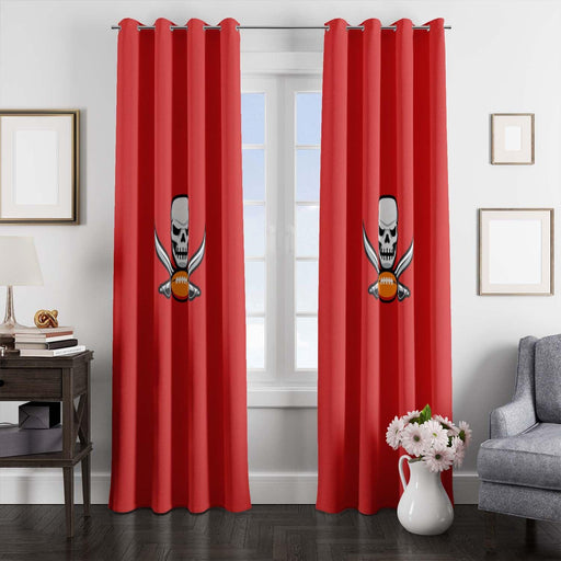 skull tampa bay buccaneers football window Curtain