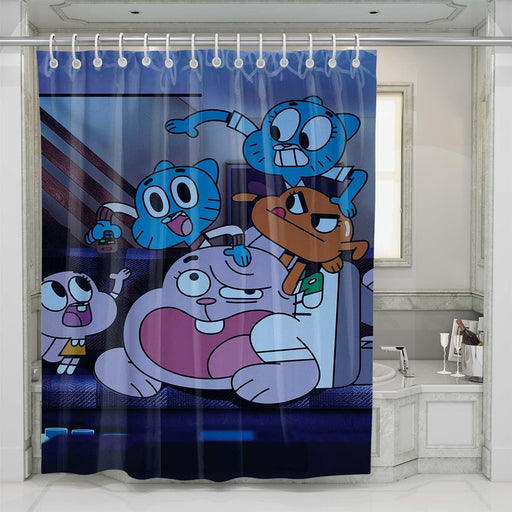 the amazing world of gumball best scene shower curtains